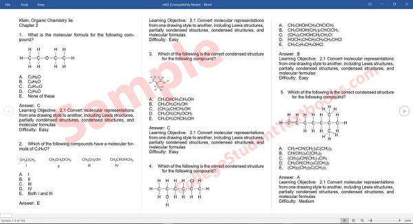 organic chemistry 3rd edition test bank sample chp2