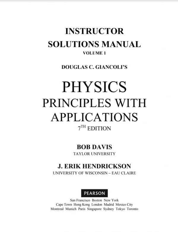Giancoli’s Physics: Principles with Applications (7th Edition) - Instructor's Solution Manual - Image 2
