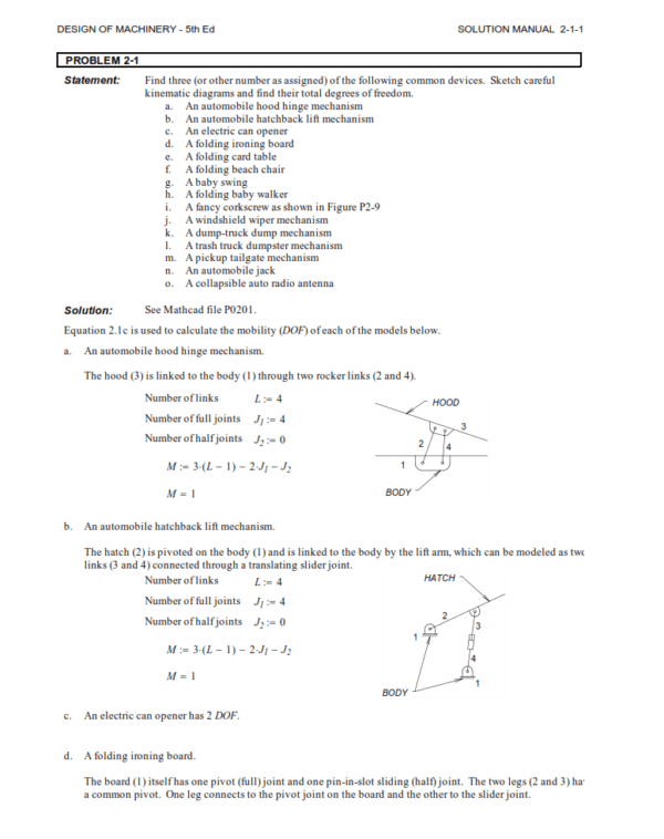 Design of Machinery (5th Edition) - Solutions Manual - Image 2