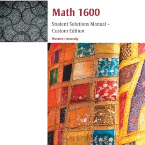 Custom eBook: MATH 1600 Student Solutions Manual, 1st Edition – PDF ebook