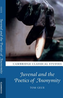 Juvenal and the Poetics of Anonymity – PDF ebook