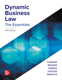Dynamic Business Law: The Essentials 5th Edition – PDF ebook