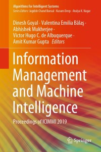 Information Management and Machine Intelligence: Proceedings of ICIMMI 2019 1st Edition – PDF ebook