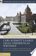 Carl Schmitt’s Early Legal-Theoretical Writings: Statute and Judgment and the Value of the State and the Significance of the Individual – PDF ebook