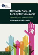 Democratic Norms of Earth System Governance: Deliberative Politics in the Anthropocene – PDF ebook