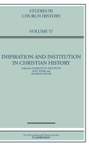 Inspiration and Institution in Christian History: Volume 57 – PDF ebook