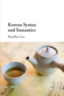 Korean Syntax and Semantics – PDF ebook