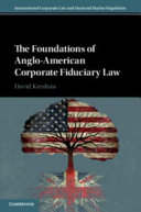 The Foundations of Anglo-American Corporate Fiduciary Law – PDF ebook
