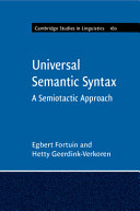 Universal Semantic Syntax: A Semiotactic Approach – PDF ebook